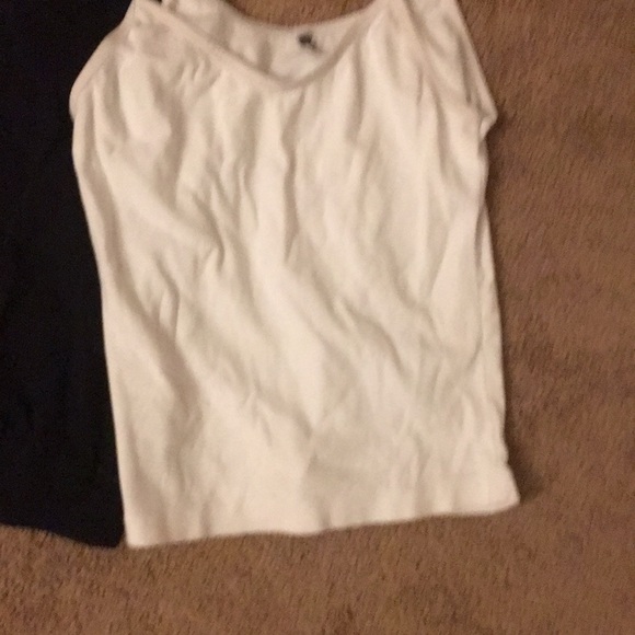 3 tank tops. Pink, Black, and White. - Picture 4 of 5